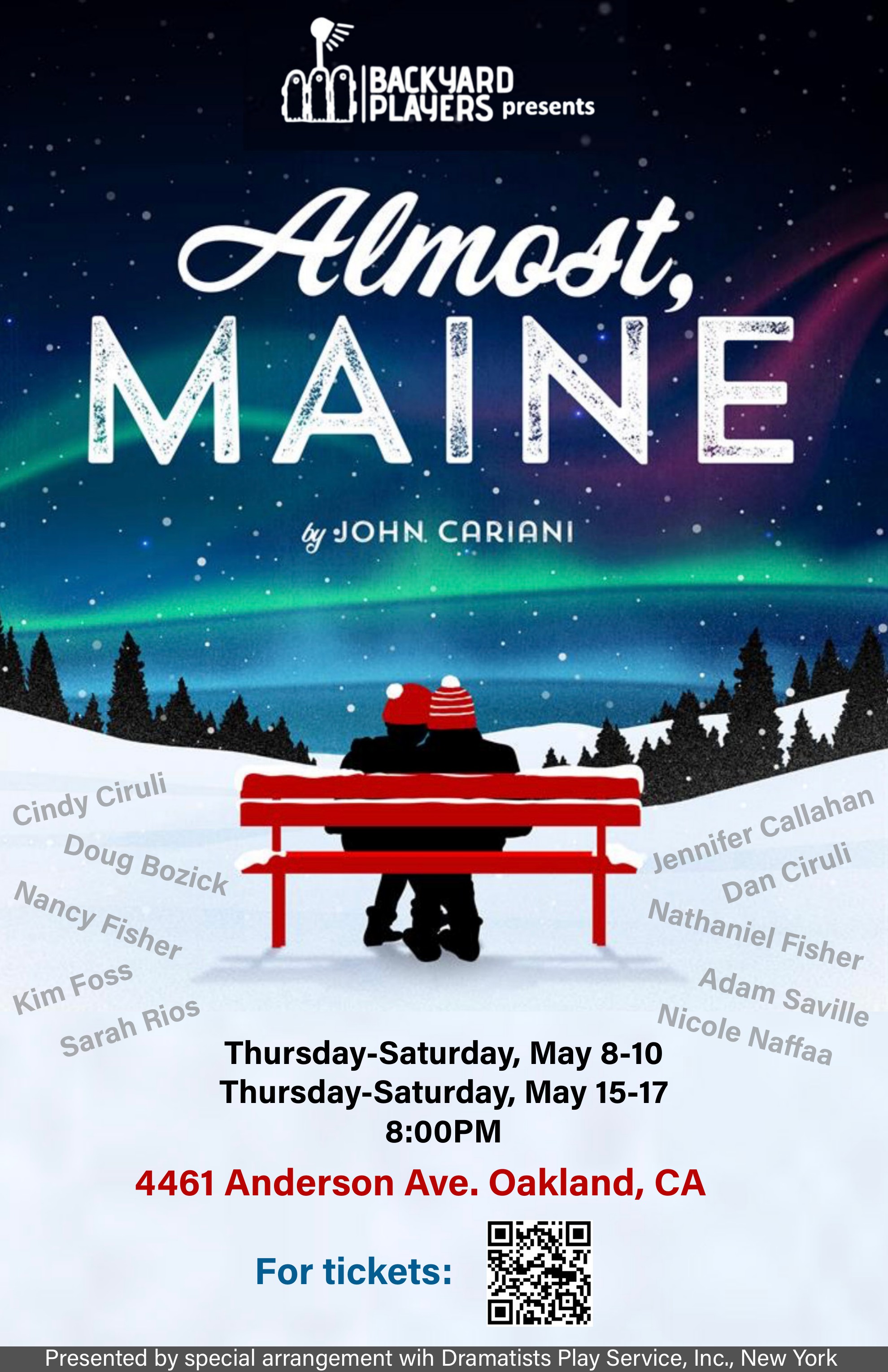 Backyard Players poster for Almost, Maine